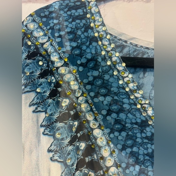 Soft Surroundings animal print chiffon kaftan dress in size medium/large - Picture 4 of 7